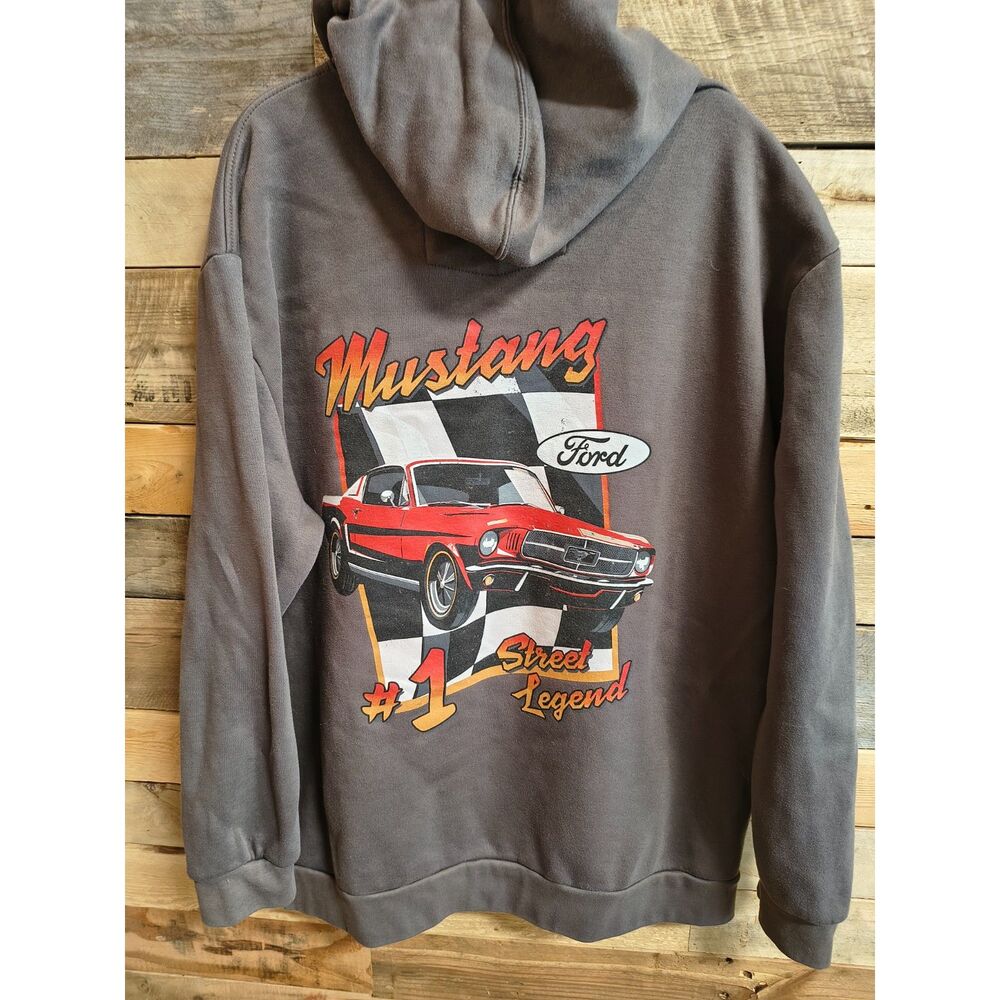 Ford Mustang XL Gray Hoodie #1 Street Legend